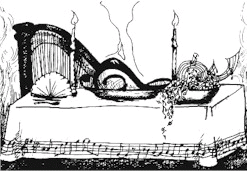 recorder player under tree